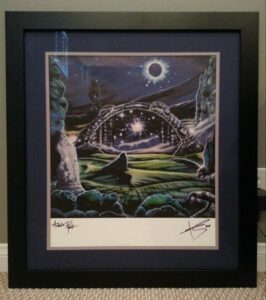 Narcosis (1987) framed. This is an "artist proof" on canvas that Ioannis (Dangerousage) sent me several years ago. This painting would become the cover for the Fates Warning album "Awaken The Guardian".