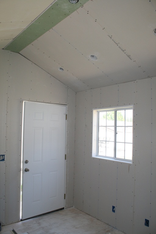Dry wall is up!