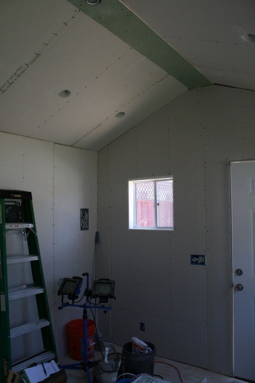 Dry wall is up!